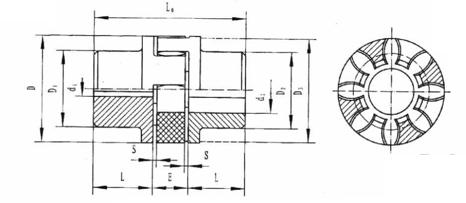 elastic coupling drawings 